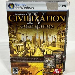 Sid Meier's Civilization IV Gold Edition PC 2007 Manual Tech Tree Poster Tested.